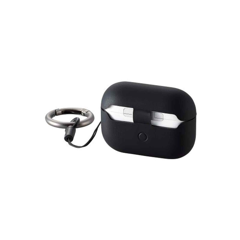 ELECOM Airpods Pro Gen2 Silicone Case Black AVA-AP4SCBK-image 2