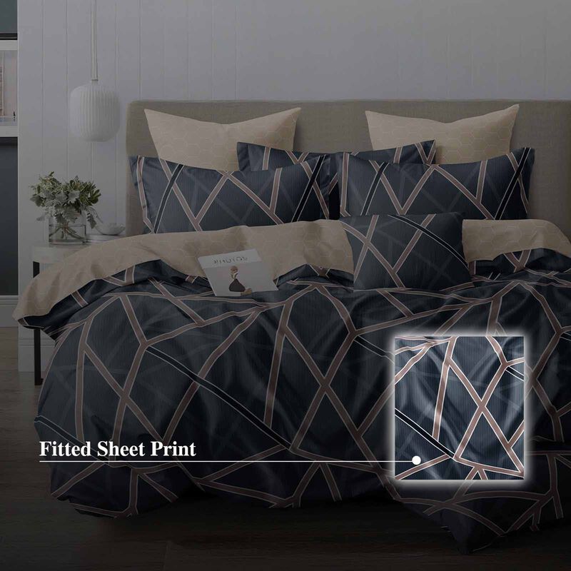HILLCREST Hillcrest I 988tc Comfylux I Printed I King Fitted Sheet Set I Slumber ( Oe ) 6833 I K I FS I SLUMBER-image 4