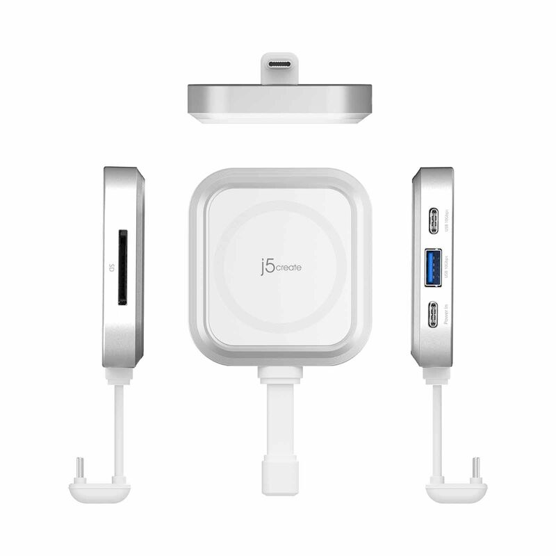 J5CREATE Usb-c Multi-function Hub For Iphone-white JCH168W-image 3