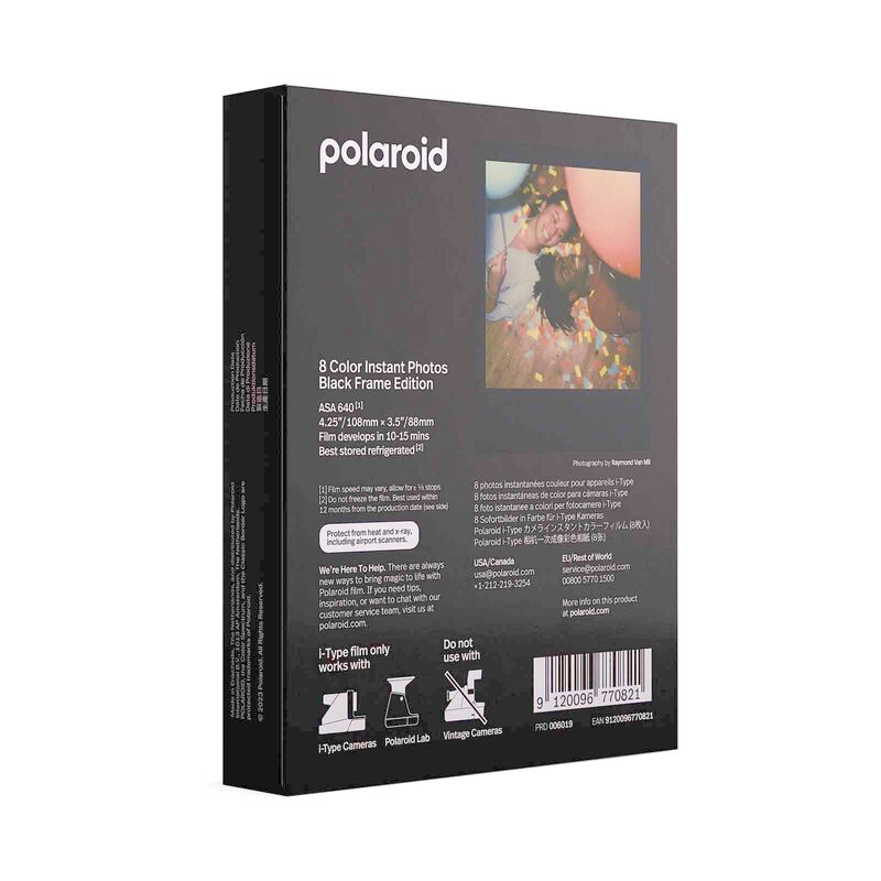 POLAROID Color Film For I-type 8 Sheets (black Frame) 006019-image 4