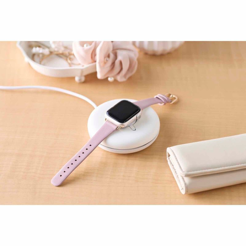 ELECOM Slim Soft Leather Apple Watch Band 41/40/38mm (pink) AW-41BDLJPN-image 5