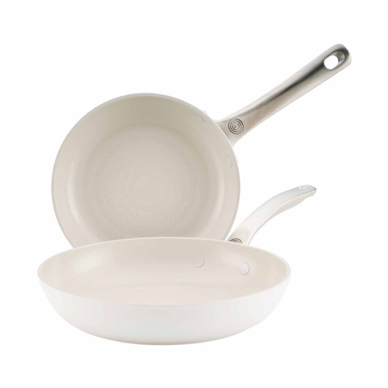 CIRCULON Halo With Laserdefense Ceramic Nonstick Frypan Twin Pack Set (20.3/25cm) - Pearl White 16152-image 1