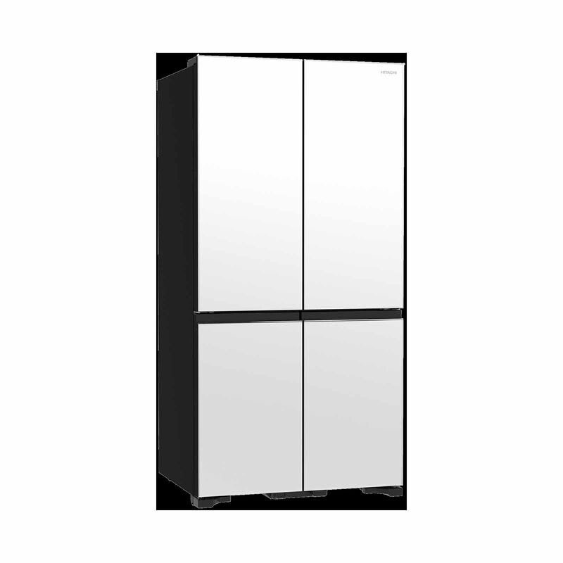 HITACHI 4 Door French Bottom Freezer Fridge - Glass Matt White (569l) R-WB640PMS1-5 MGW-image 3