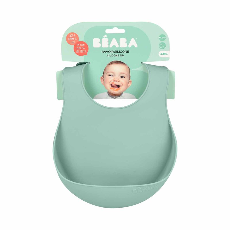 BEABA Bib - Sage Green (online) SILICONE-image 6