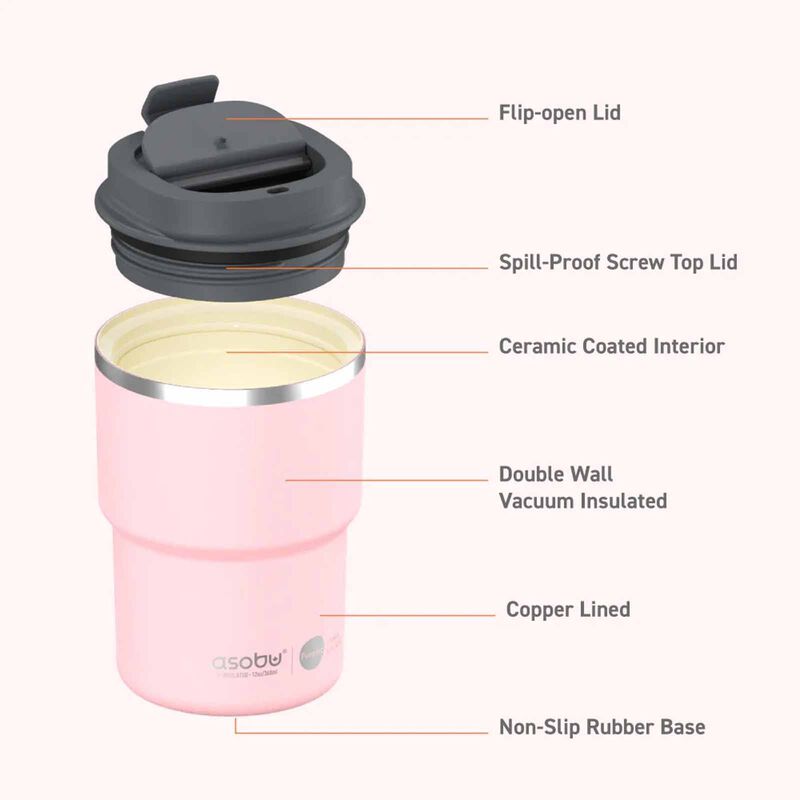 ASOBU Mini Pick-up Mug/cup Pink 360ml ABF52PK-image 6