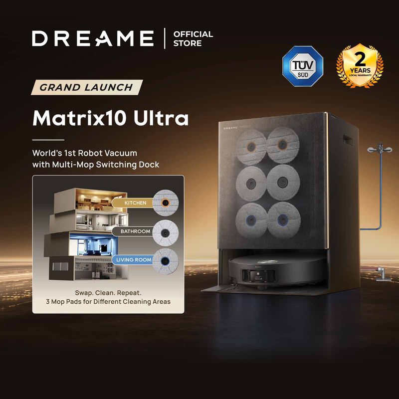 DREAME Matrix 10 Robot Vacuum Cleaner DM-MTX10-GL-image 3