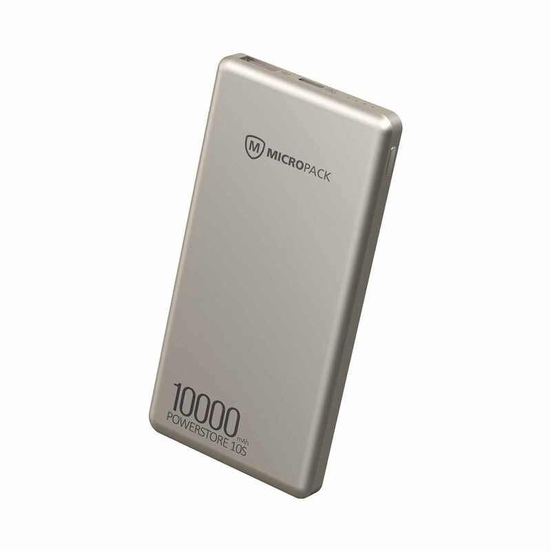 MICROPACK 2 In 1 Slim Powerbank - Titanium Gold PB-10S-TI-image 1