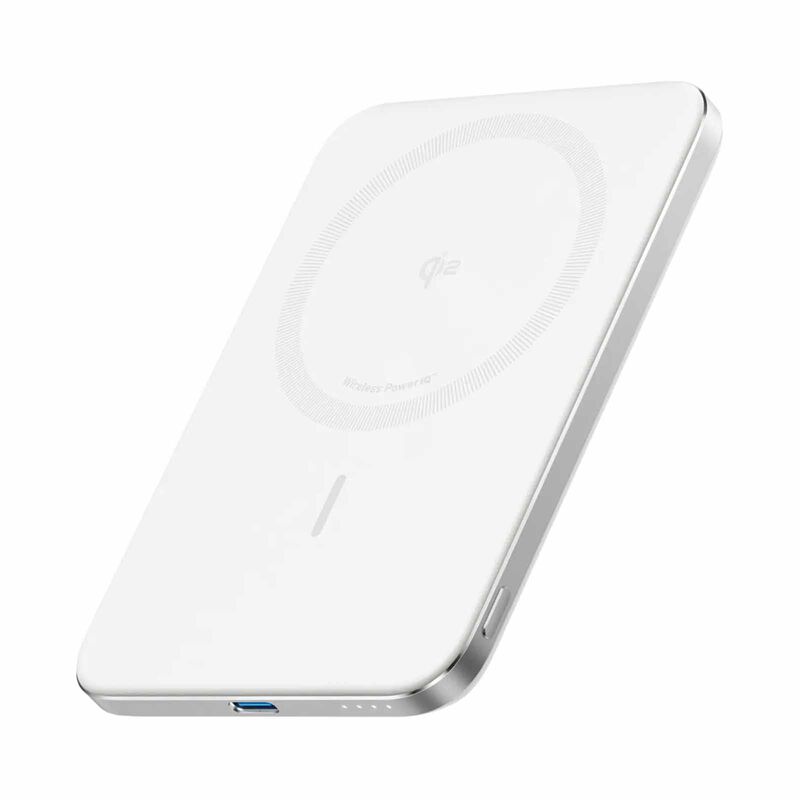 ANKER Maggo Ultra-slim 5000mah Qi2 Certified 15w Powerbank - White A1665H21-image 1