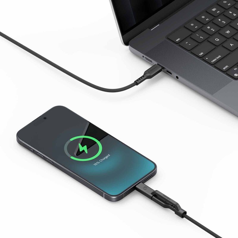 ENERGEA Flow Duo 2-in-1 C To C + Lightning Cable, 480mbps, 240w, 1.5m -black CBL-FLDUO-BLK150-image 4