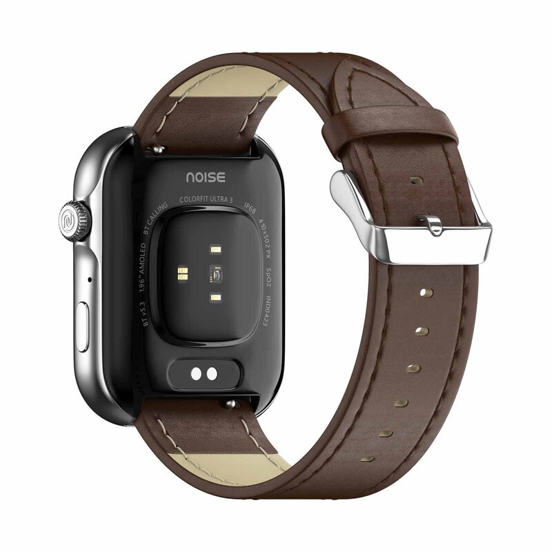NOISE Colorfit Ultra 3 Smartwatch - Classic Dark Brown WRB-SW-COLORFITULTRA3-LTHR-SLVR_BRN-image 2