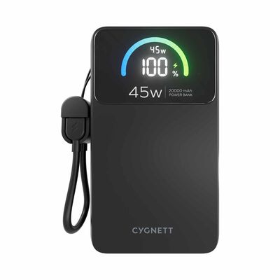 CYGNETT Chargepro 2 20k 45w (ccc+qr) Powerbank - Black CY6080PBCHE