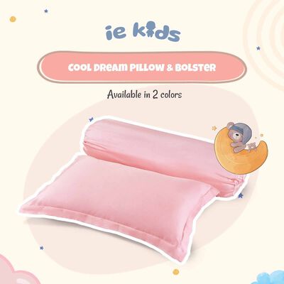 IE KIDS Ie Kids I Pillow + Bolster I Pink (oe) 7495 I PILLOW BOLSTER I PINK
