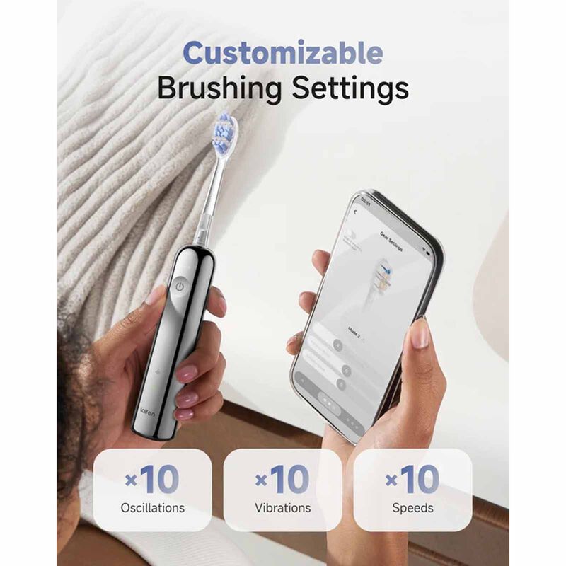 LAIFEN Wave Pro Electric Toothbrush - Stainless Steel WAVE PRO STAINLESS STEEL-image 8