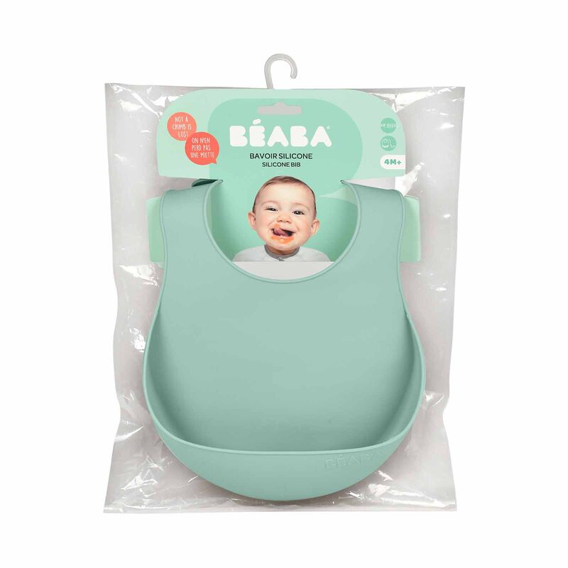BEABA Bib - Sage Green (online) SILICONE-image 4