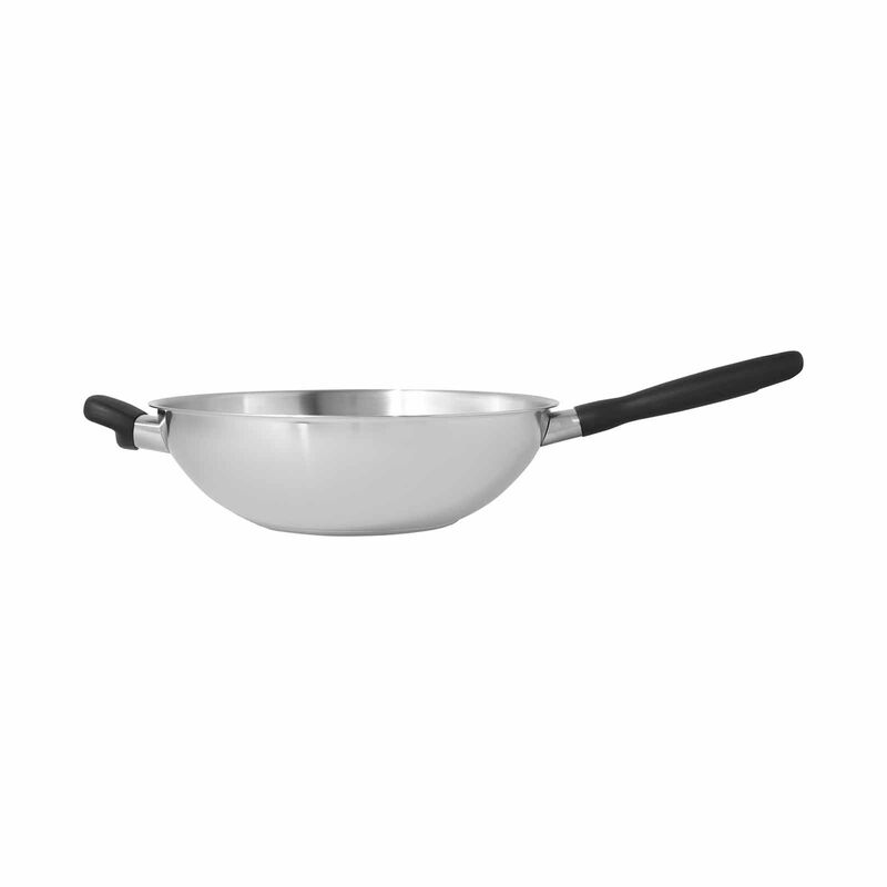 MEYER Luna Stainless Steel 30cm/12'' Open Stirfry With Helper Handle 71806-image 3
