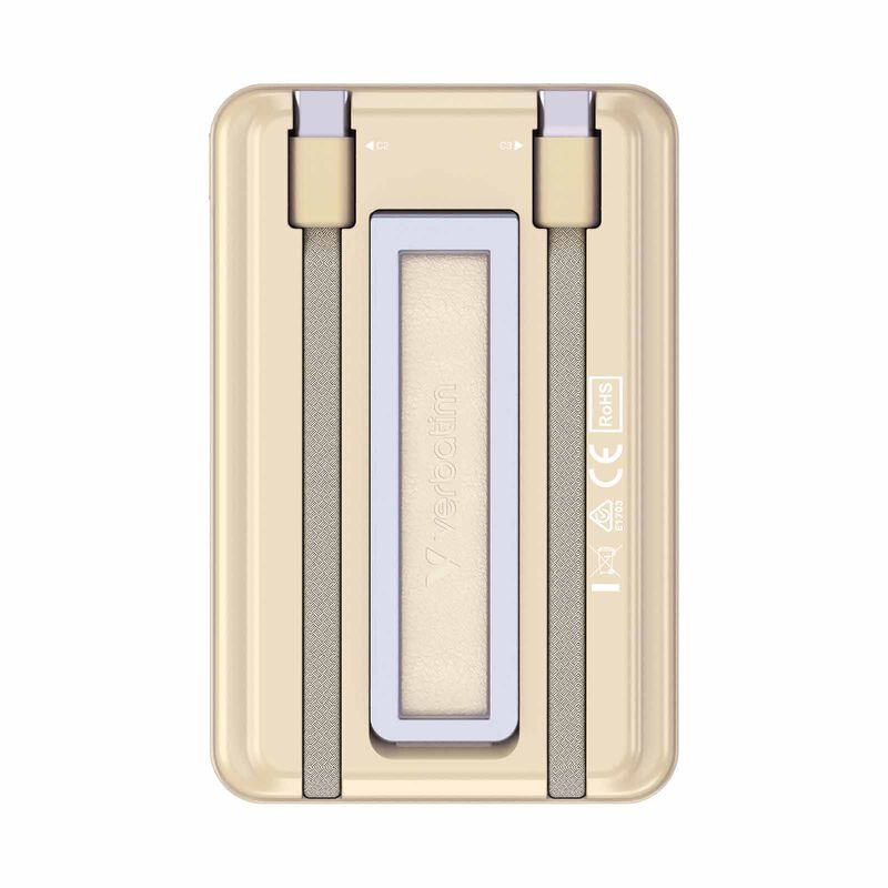 VERBATIM Powerbank Magnetic Wireless Charge 10000mah 2 X C Stand Gold VM32271-image 5