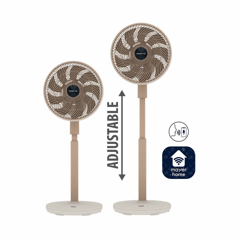 MISTRAL 12 In Bldc High Velocity Stand Fan With Remote & Wifi - Pink Creme MHV9812DRW-PH-image 11