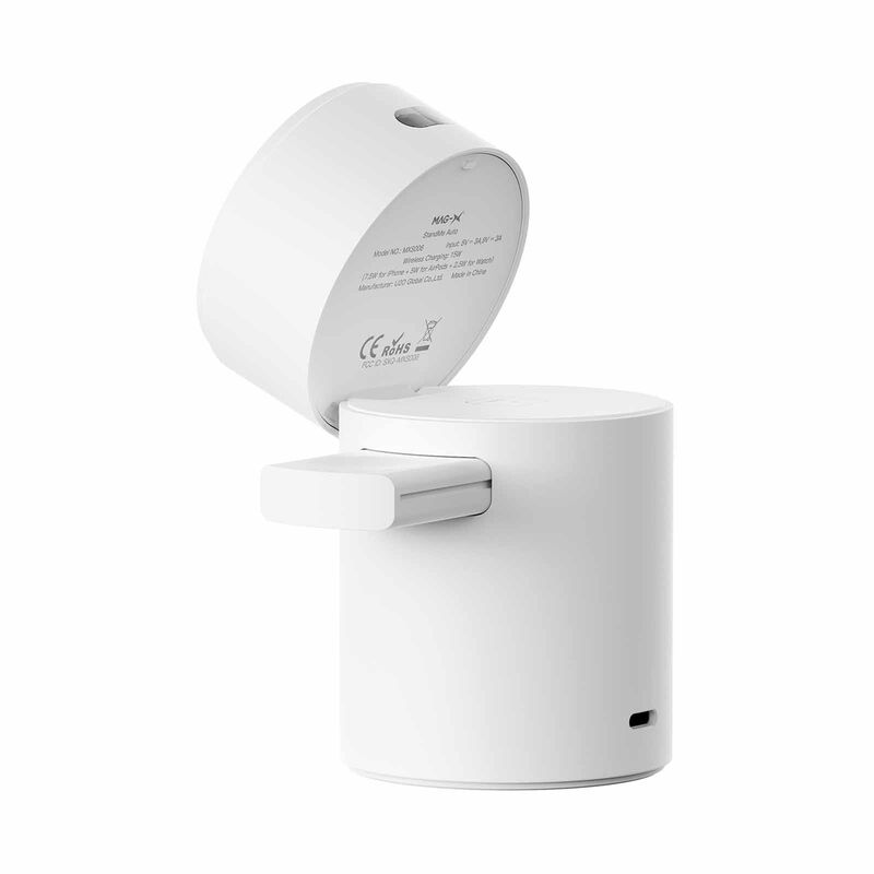 IWALK Power Stand 10000 Qi2 3-in-1 Wireless Charger White With Auto Rotation MXS006-002A-image 7