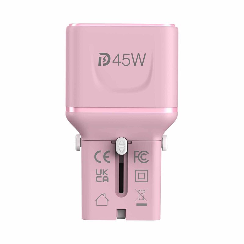 MAZER Infinitetravel Pocket Gan Pd45w 2c Travel Charger-pink M-IFTRAVEL545-PK-image 8
