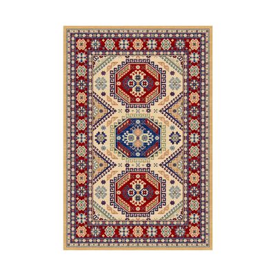 HERITAGE 100% Polyester Silky Look, 160x240cm KAZAKH (DBEIGE CRED)