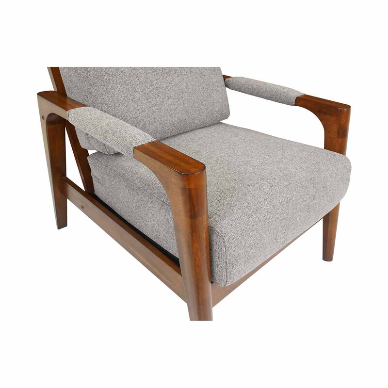 MUZE 1 Seater Sofa (fab) Grey Fabric Sofa PERLIS-image 9