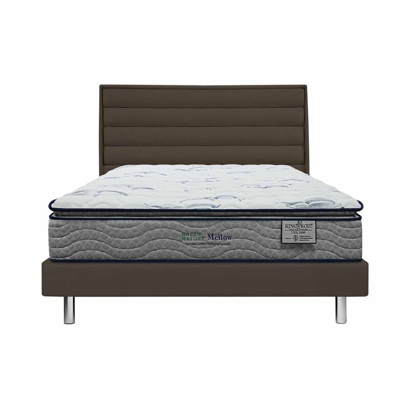 KINGKOIL Queen Size Mattress W/bedframe And Headboard GREEN NATURE MELLOW-image 1
