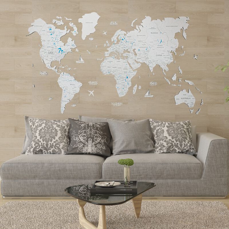 2d Wooden World Map White S ENJOY THE WOOD-image 10