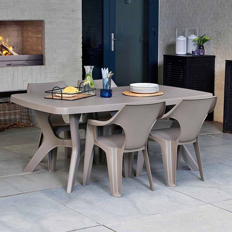 KETER Baltimore Outdoor Dining Table Rectangle Cappucino (exclude Installation) D-AB-10-8343-image 3