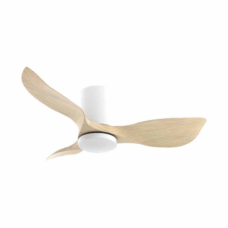 EUROPACE 41 In Dc Motor Ceiling Fan (hugger) With Light - White/ Wood ECF41H - WHLW-PG-image 2
