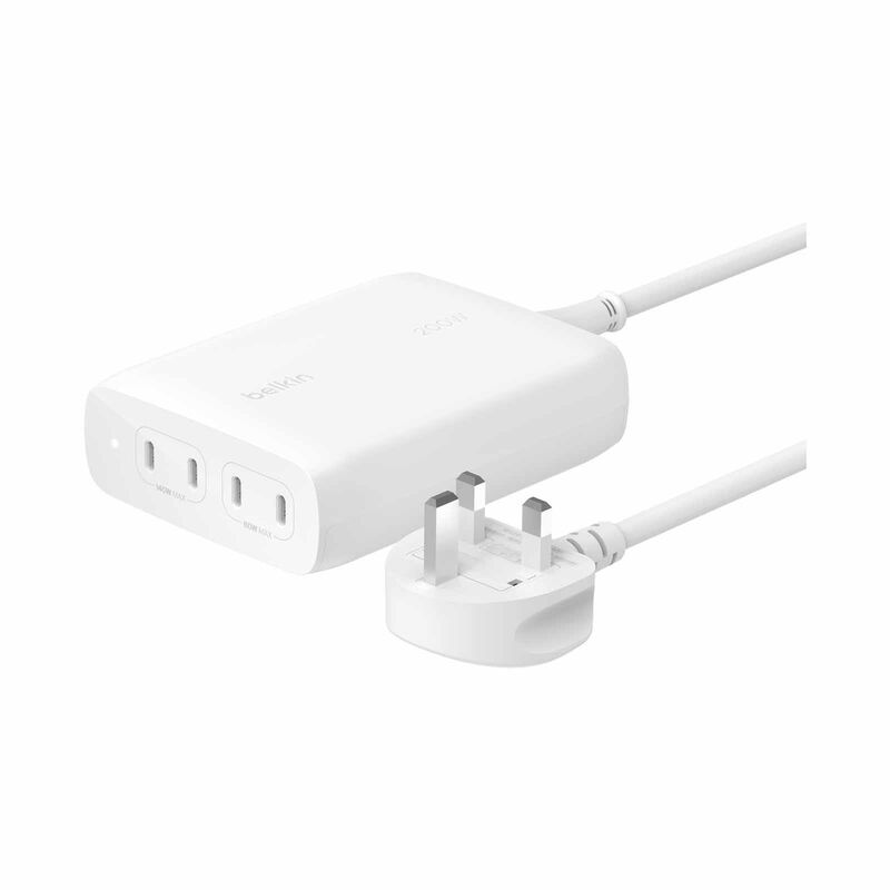 BELKIN 200w Usb-c Charger, Gan, 4-port WCH015MYWH-image 1