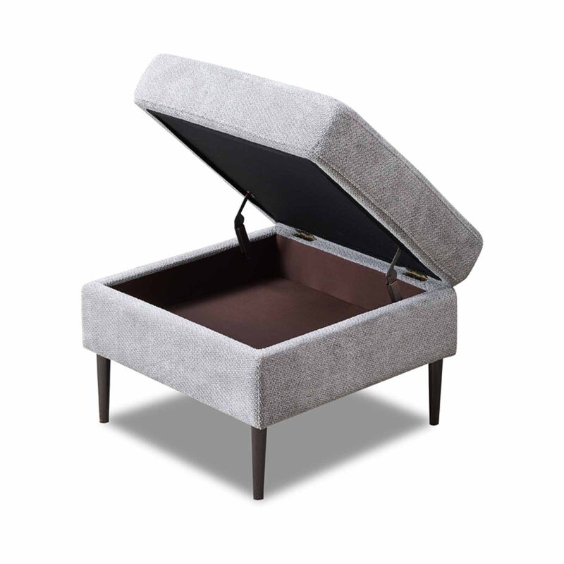 Ottoman Sq Storage (fab) Cat A Pewter Fabric KATE-image 2