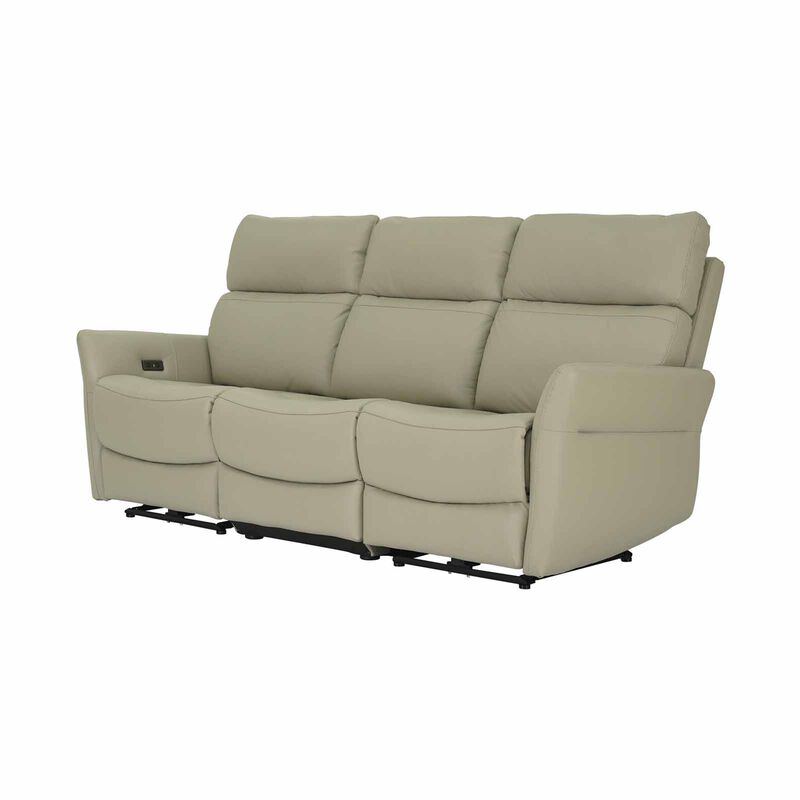 SOLOTTI 3rr-e Seater (hl) Beige Half Leather Sofa ZHAYLEN-image 2