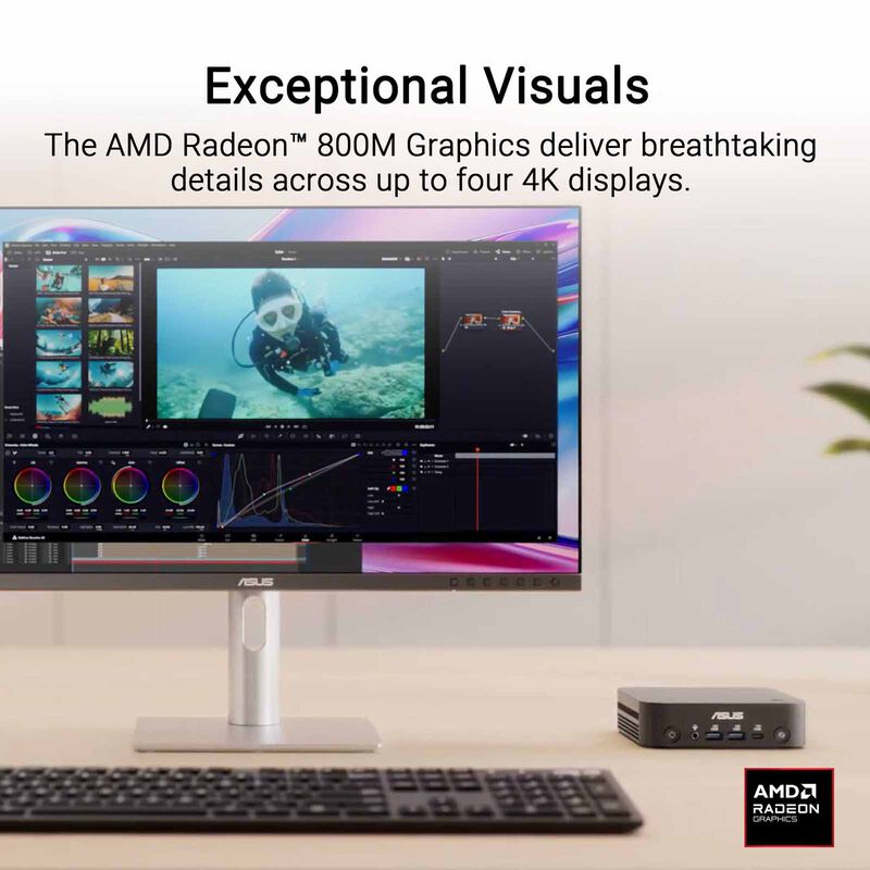 ASUS Mini Pc Amd Ryzen Ai R9 Hx 470 32gb 1tb Ssd Win 11 Pro Amd Radeon 890m Graphics Black PN55-S90021NL-image 9