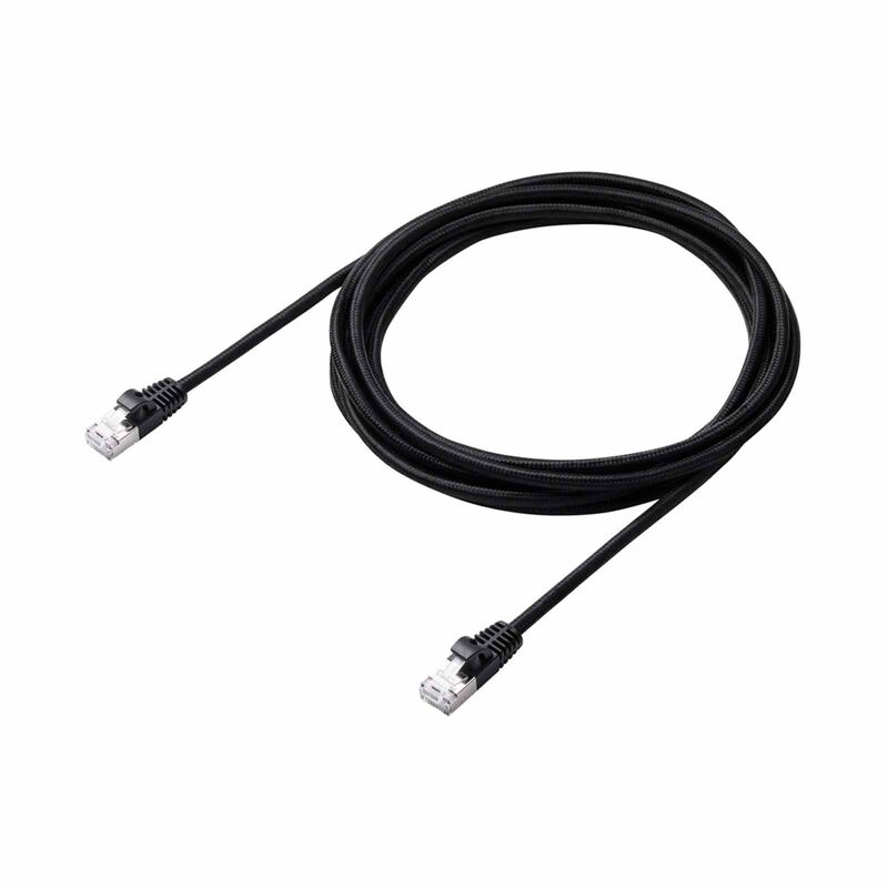 ELECOM Cat 8 Lan Cable Mesh 3m - Black LD-OCM/BK30-image 4