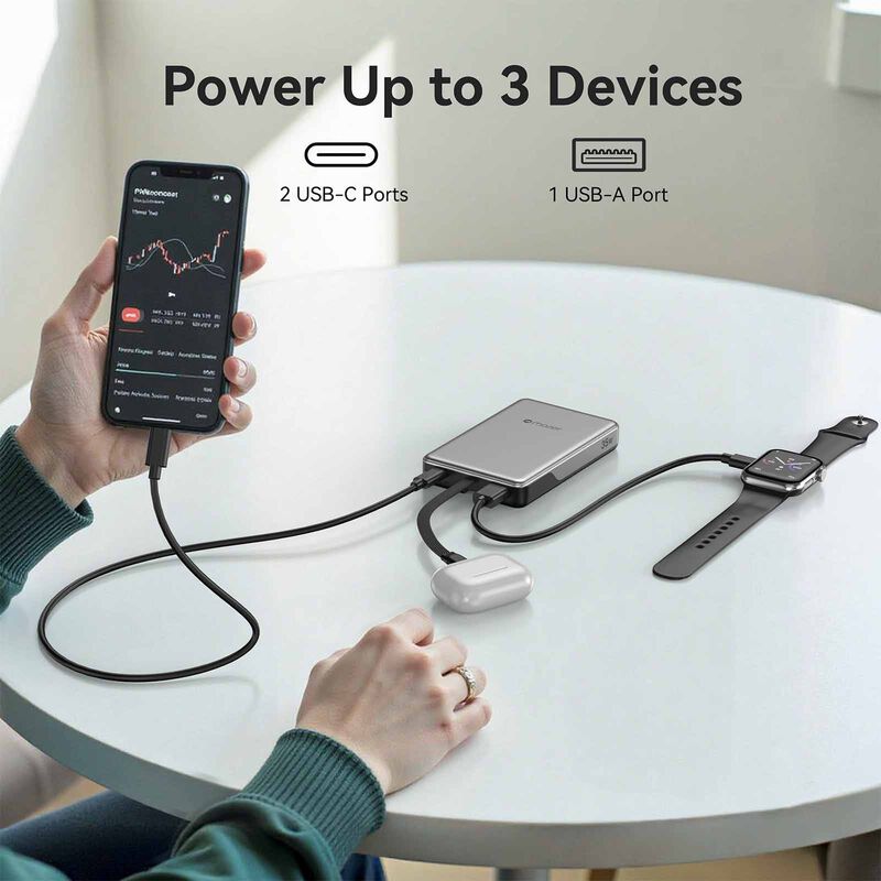 MAZER Powercharge Link 10000mah Pd35w With Built-in C-cable Powerbank - Blackgrey M-PC35L10V3-BG-image 2