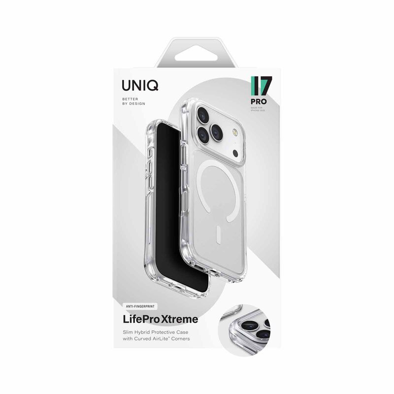 UNIQ Hybrid Iphone 17 Pro (2025) 6.3 Magclick Charging Lifepro Xtreme (af) - Frost Clear/white UNIQ-IP6.3P(2025)-LXAFMFCLRW-image 1
