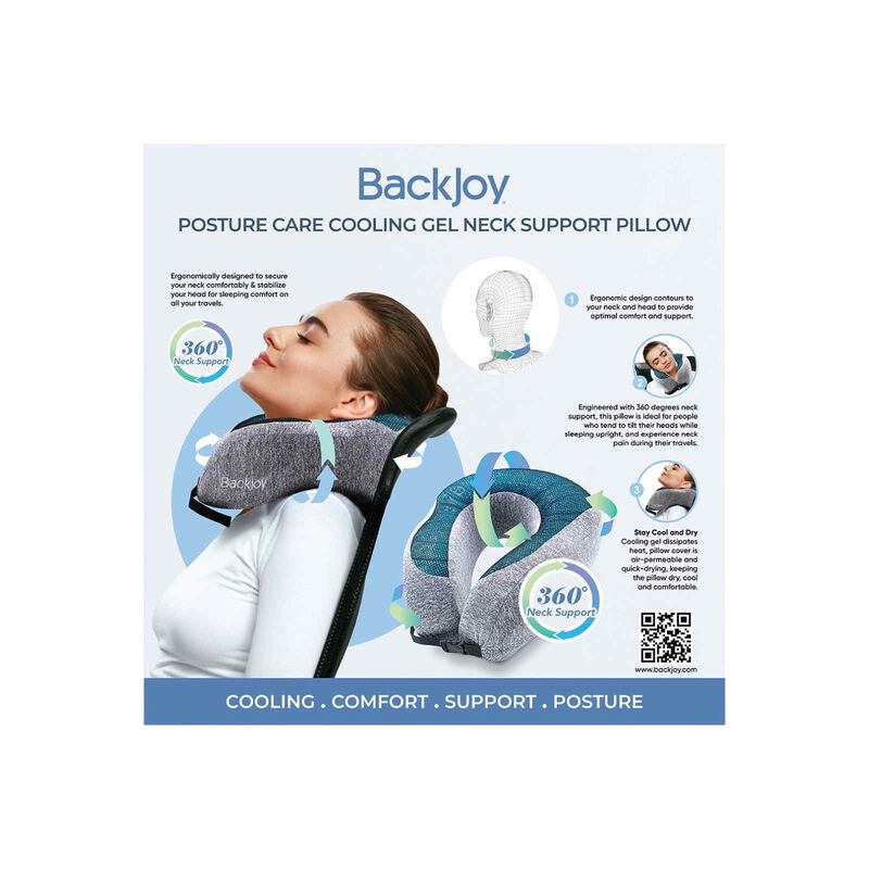 BACKJOY Backjoy Neck Pillow W Cooling Gel Deep Sea PLNCK002-image 4