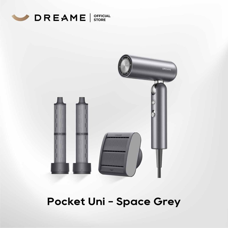 DREAME Pocket Uni High-speed Hair Dryer (1400w) - Gray DM-UNHPKET-GY-image 1