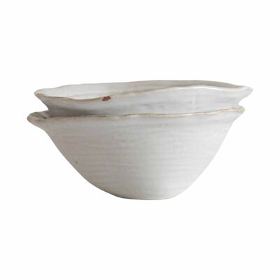 MAELSTROM Organic Shaped Rustic White Rice Bowl