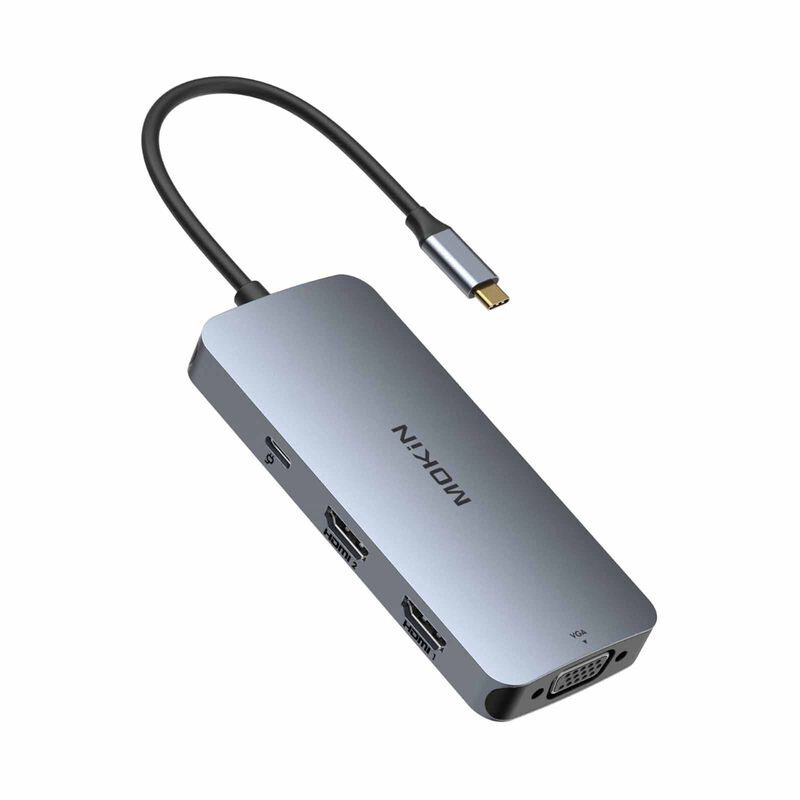 MOKIN 7 In 1 2xhdmi+1xvga+1xusb-c3.0+2xusb A 2.0+pd Charging Hub MK-MOUC0516-image 1