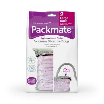 PACK MATE 2pcs Large High Volume Vacuum Storage Bags 25cm Base-55x85cm C40407