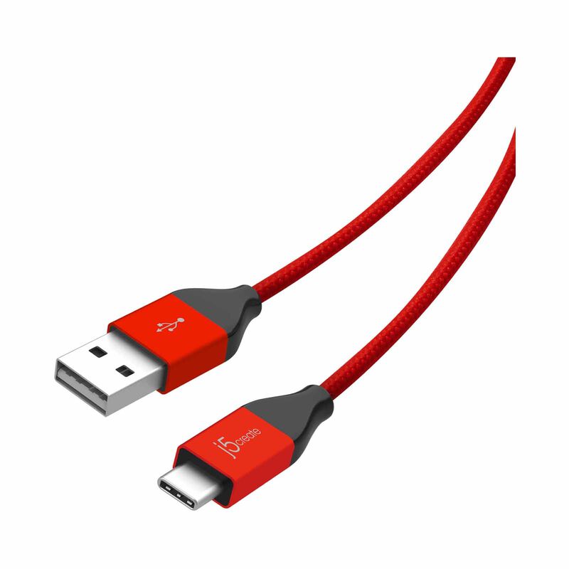 J5CREATE Usb Type-c To Usb 2.0 Cable (red) JUCX12RL-image 1