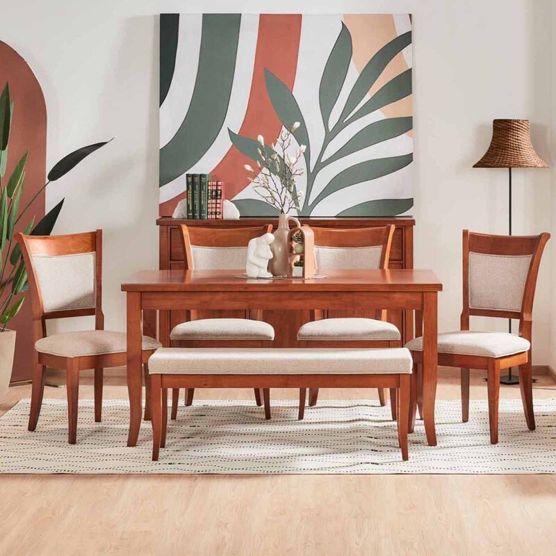 6 Piece Dining Set (wenge) NEW KAMIYAH-image 2