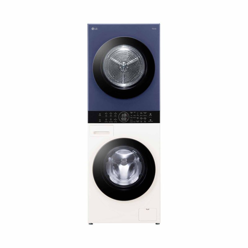 LG Front Load Washer/dryer Tower - Navy/beige (14kg/10kg) WT1410NHEN-image 1