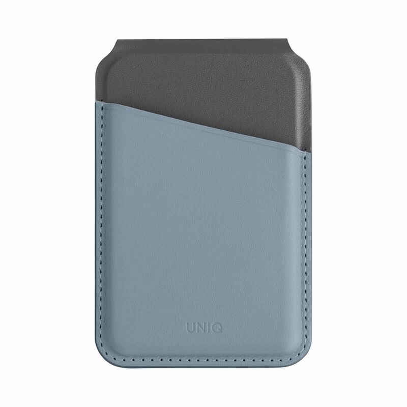 UNIQ Lyden Ds Rfid-blocking Magnetic Card Holder With Stand - Washed Blue (washed Blue/black) UNIQ-LYDENDS-WBLUBLK-image null