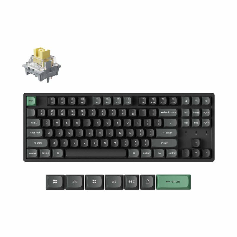 KEYCHRON K8 Ultra 8k 80% 87 Keys Black Rgb Hot-swap Apex Banana Switch KYCN-K8U-J4-image 1