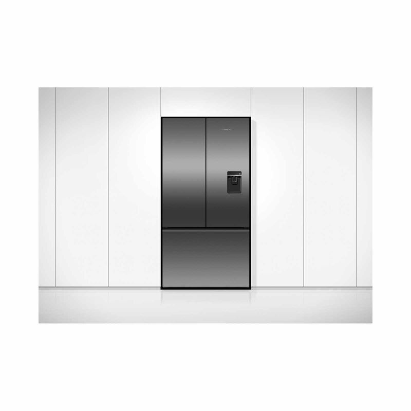 FISHER & P French Door Fridge With Ice & Water (536l)/( Black Reccesed Stainless Steel ) RF610ANUB7-image 4