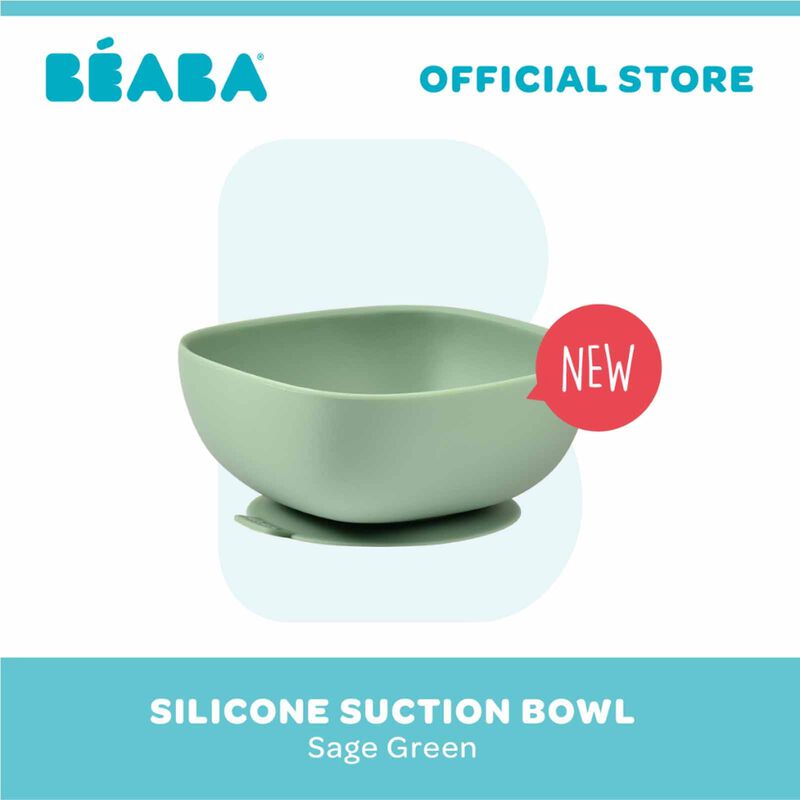 BEABA Suction Bowl - Sage Green (online) SILICONE-image 4