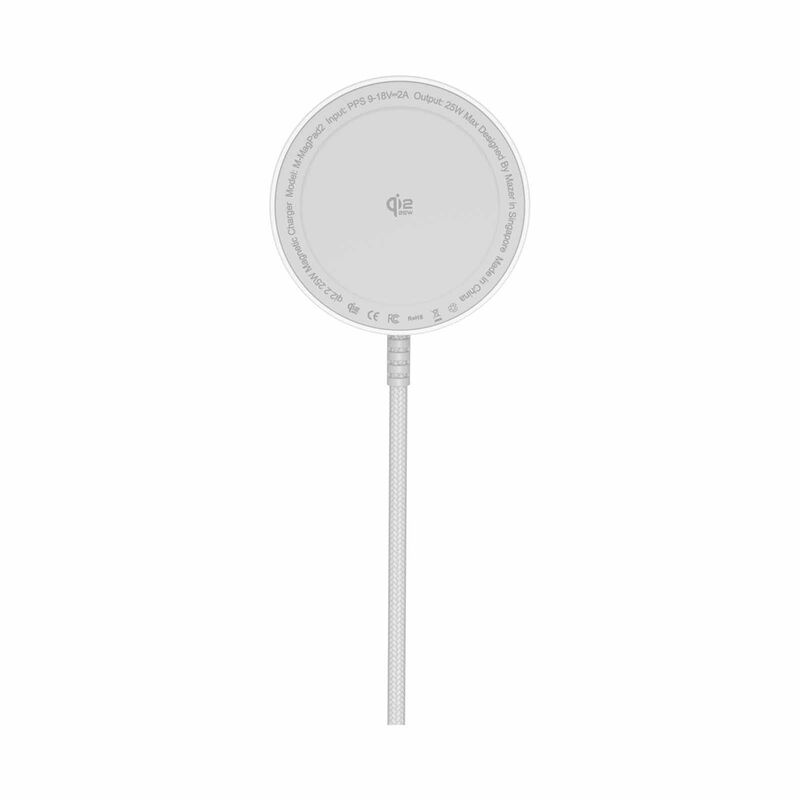 MAZER Qi2.2 25w Certified Wireless Charging Pad With 1.5m Cable-white M-MAGPAD2-WH-image 6