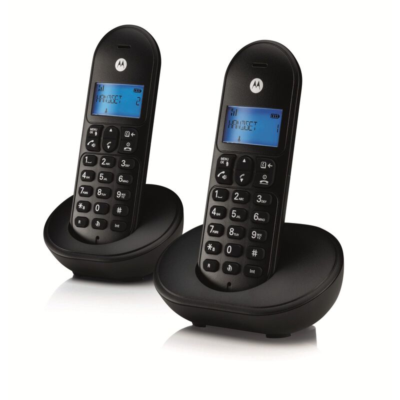 MOTOROLA Twin Dect Phone Black Or Cherry White T102-image 2